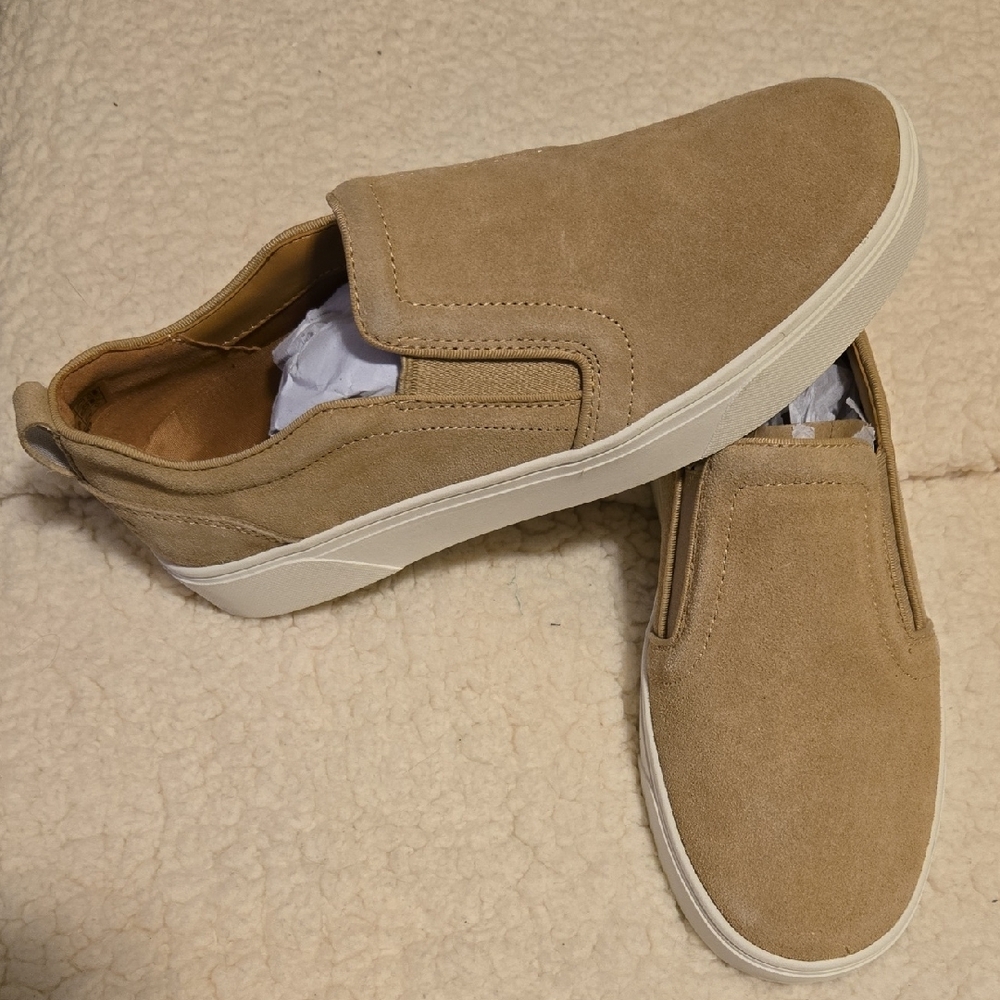 NWOT Vionic Kimmie Cream Rubber Sole Suede Casual Sneaker Size 8.5 - Picture 3 of 10